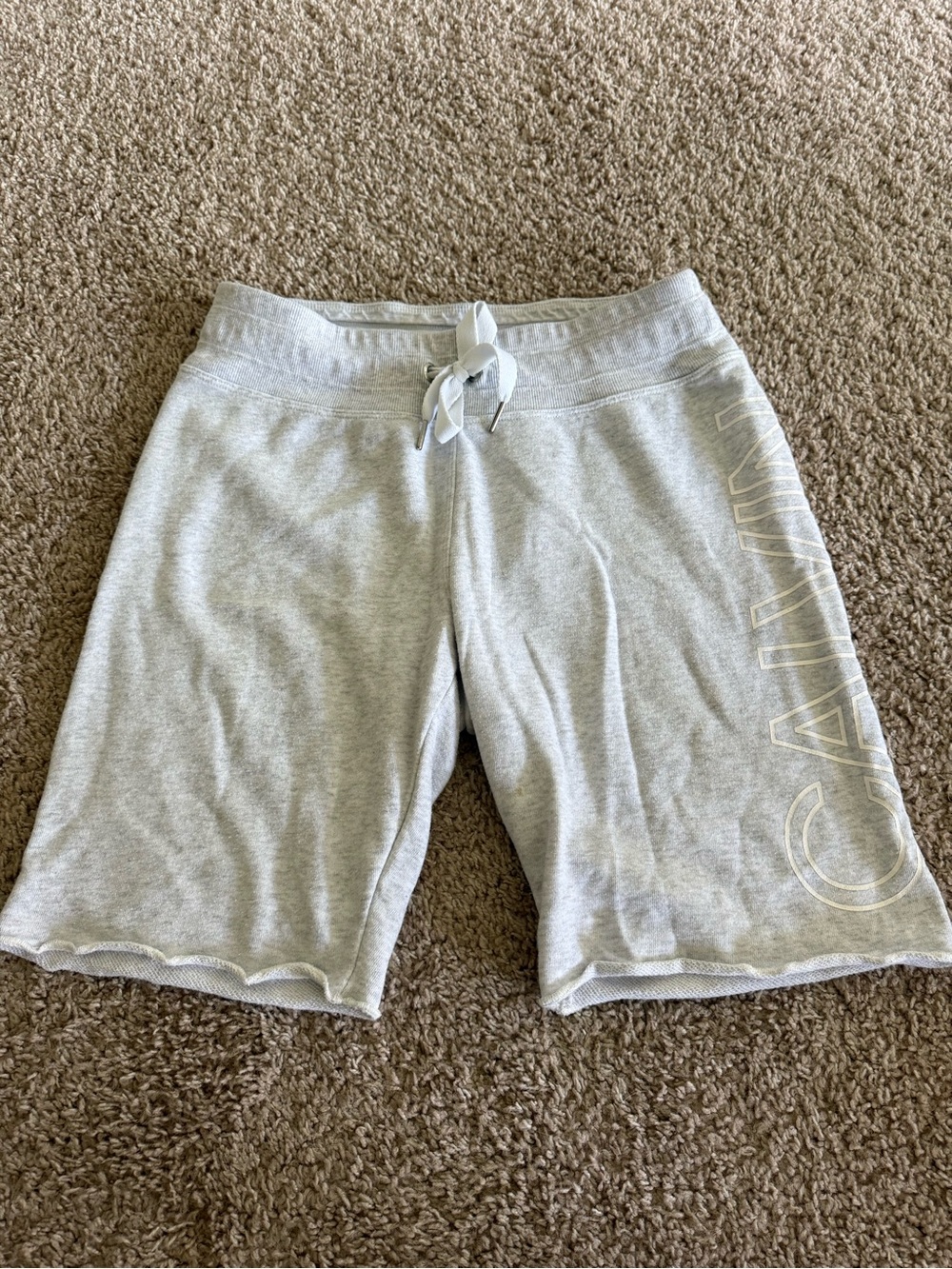 Calvin Klein Men’s Light Gray Drawstring Sweat Shorts
